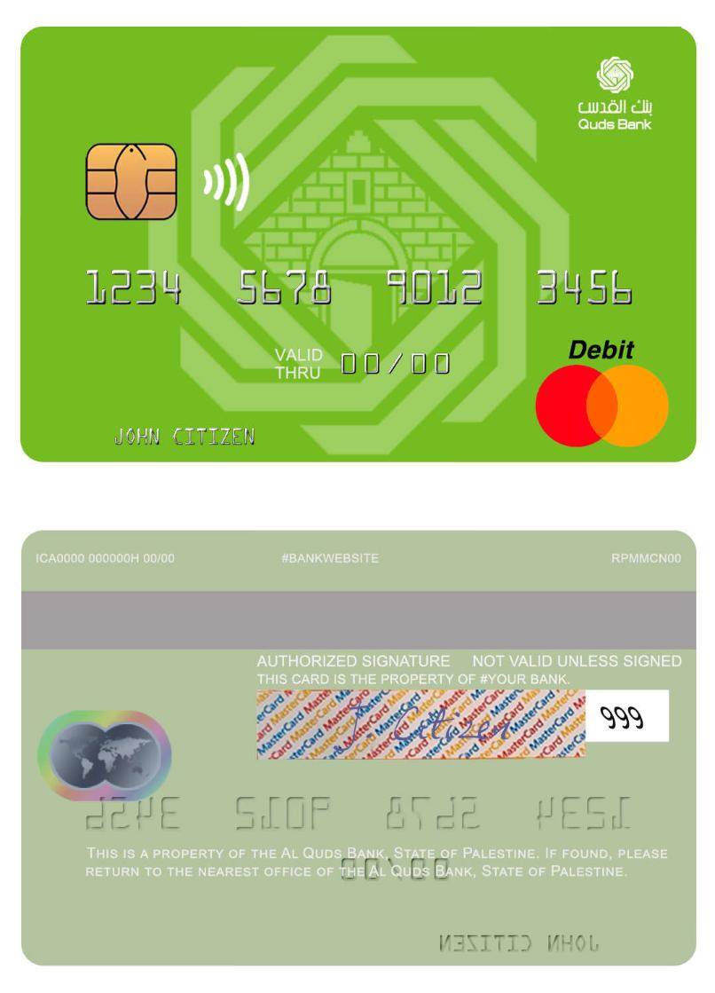 State of Palestine Al Quds Bank mastercard
